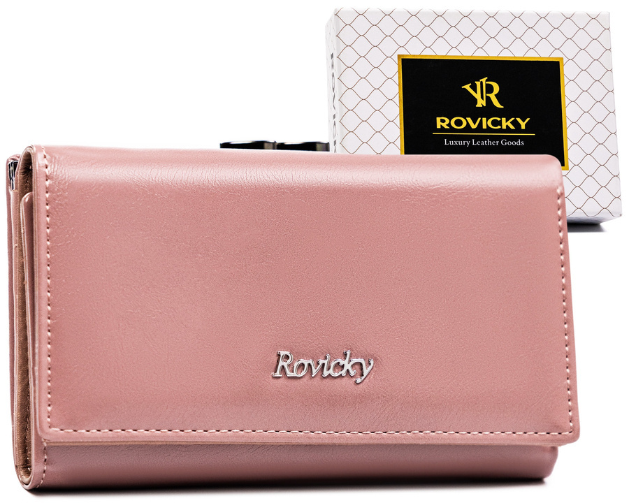 Leather & leatherette wallet RFID ROVICKY RPX-23-ML