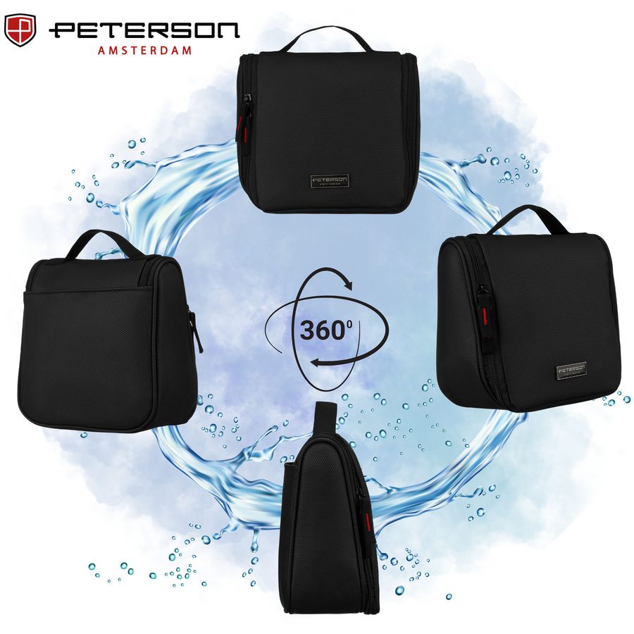 Synthetic cosmetic bag PETERSON PTN KOS-H-01
