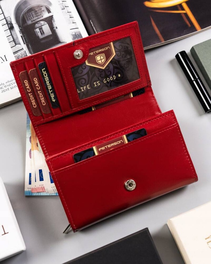 Leathyer's wallet RFID PETERSON PTN RD-22-GCL-Y