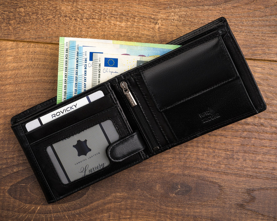 Leather wallet RFID ROVICKY CPR-992-BAR