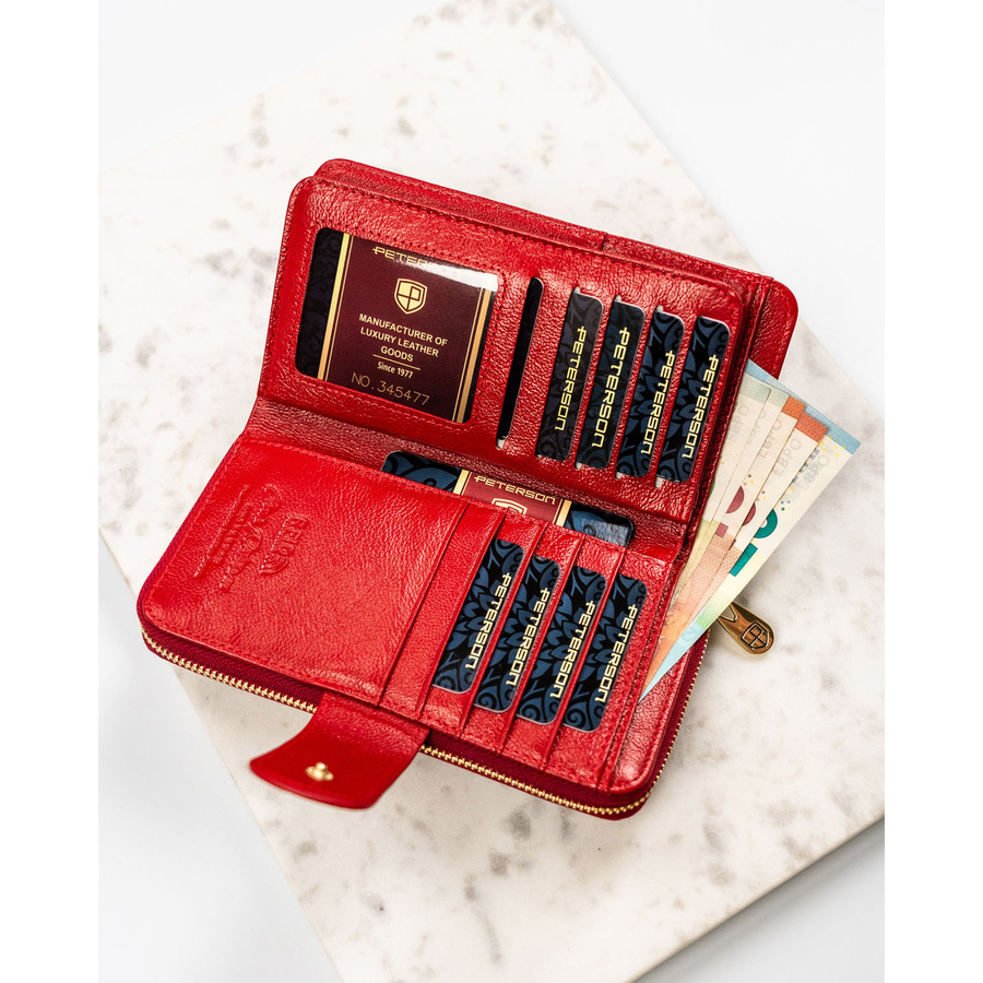 Leather wallet RFID PETERSON PTN 76116-BF