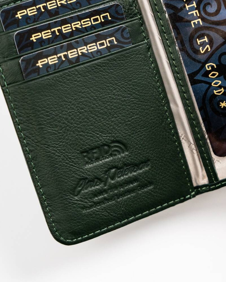 Leather wallet RFID PETERSON PTN 425214-SH