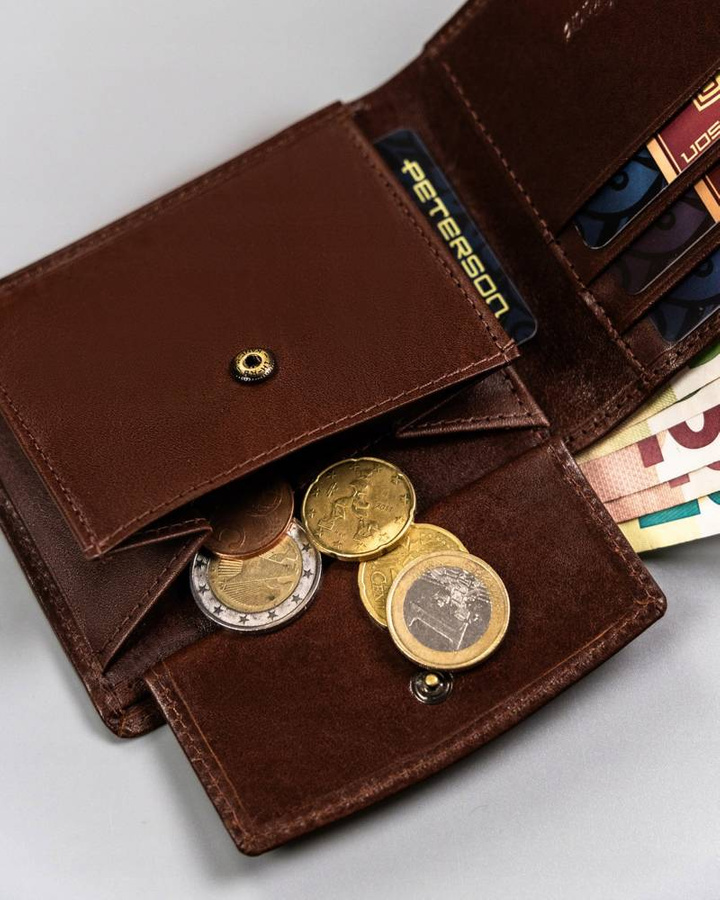 Leather wallet RFID PETERSON PTN 22303-VT