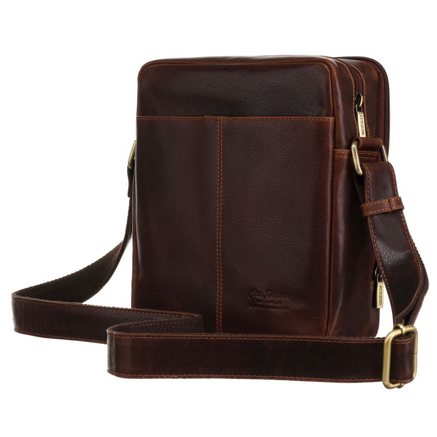 Leather bag PETERSON PTN TB-8021-WAX