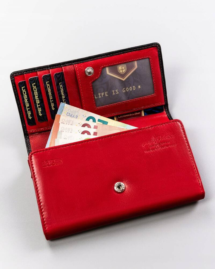 Leather wallet RFID PETERSON PTN KA-19