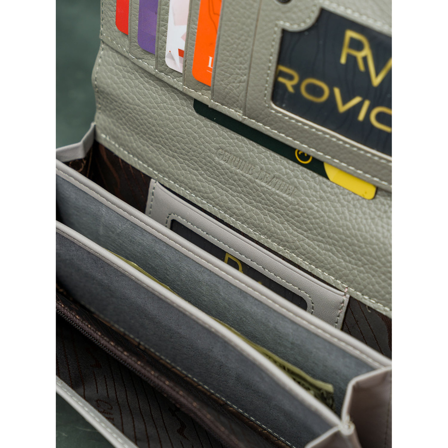 Duży portfel damski w kwiaty wykonany ze skóry naturalnej i ekologicznej - 4U Cavaldi