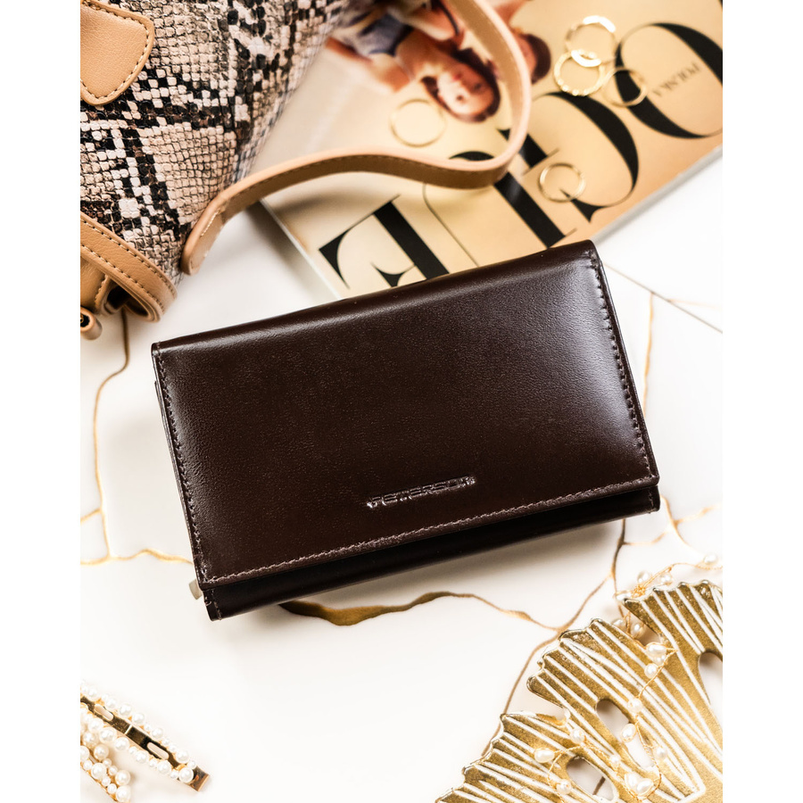 Leather wallet RFID PETERSON PTN RD-21-NGV