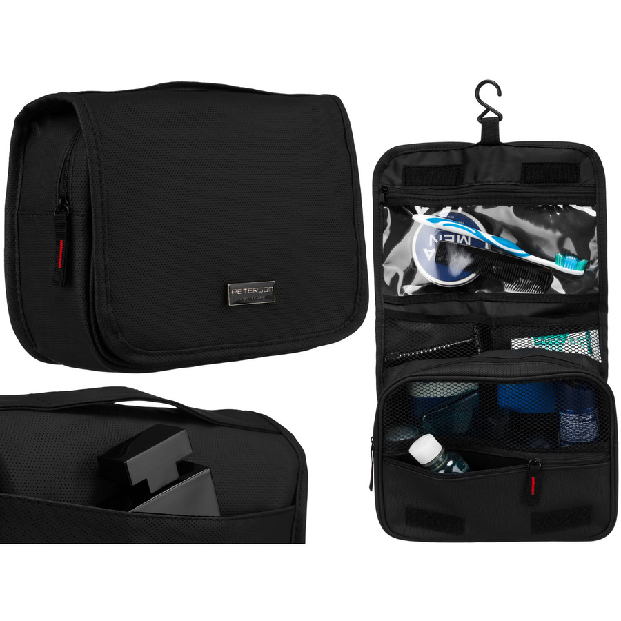 Synthetic cosmetic bag PETERSON PTN KOS-H-02