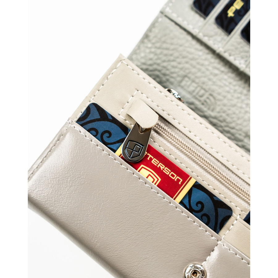 Leather+leatherette wallet RFID PETERSON PTN PX27-1-NPK
