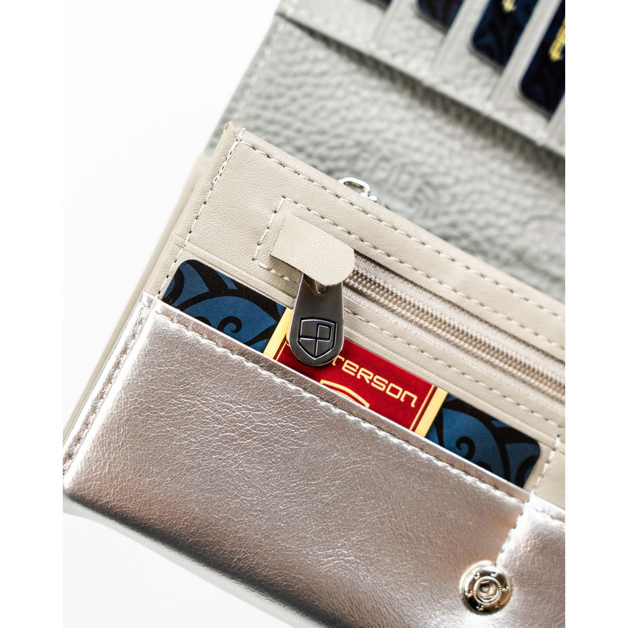 Leather+leatherette wallet RFID PETERSON PTN PX27-1-NPK