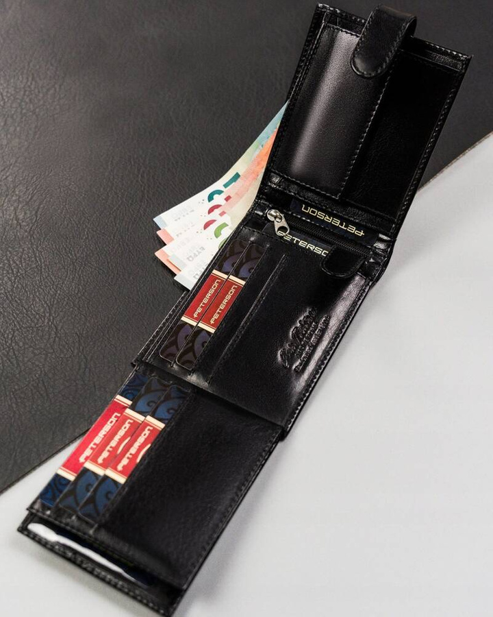 Leather wallet RFID PETERSON PTN 304Z-PR 2-1-1