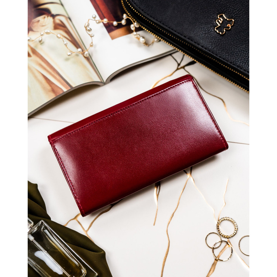 Leather wallet RFID PETERSON PTN RD-08-NGV