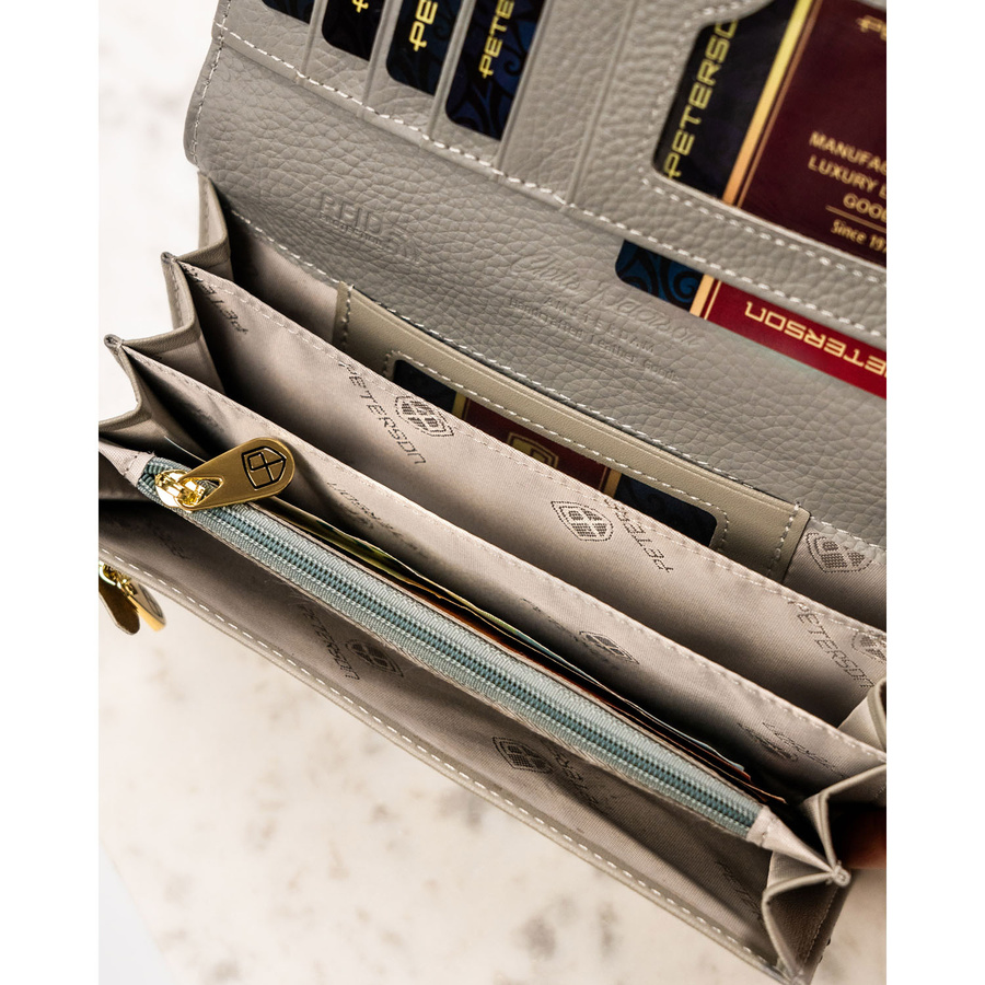 Leather wallet RFID PETERSON PTN PH27-LFL