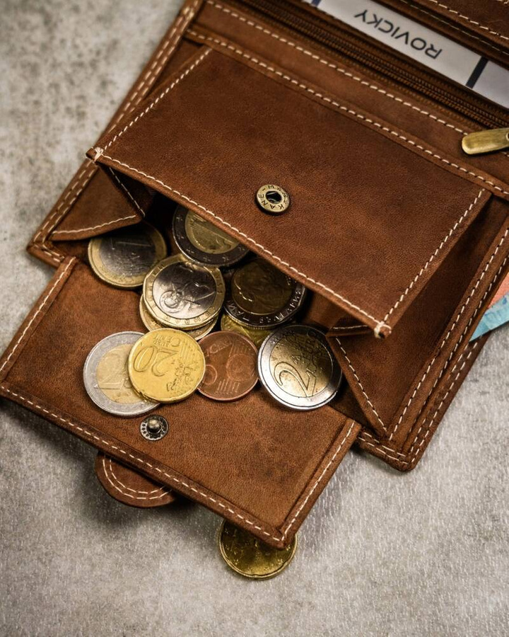 Leather wallet RFID ALWAYS WILD N4L-CHM