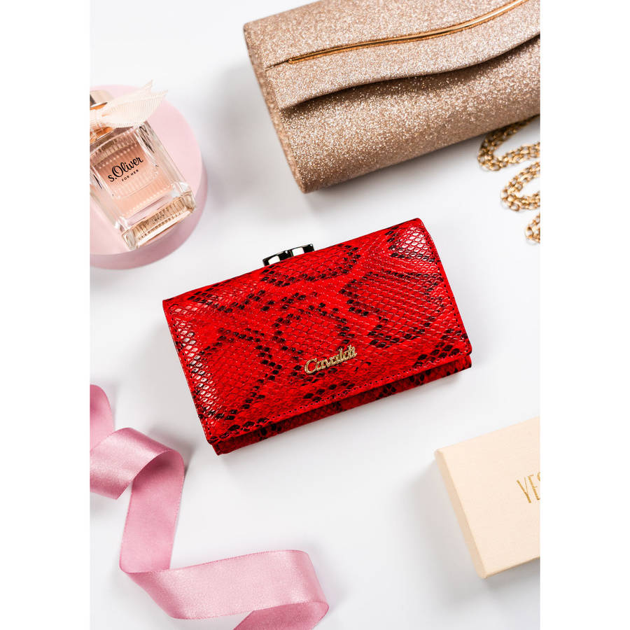 Leather wallet 4U CAVALDI PX23-DNH-BL-RED