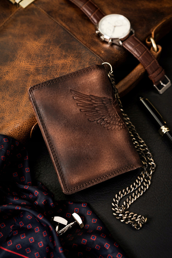 Leather wallet RFID PETERSON PTN N4C-VIN-S