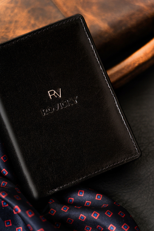 Leather wallet RFID ROVICKY RV-7680056-9-BCA