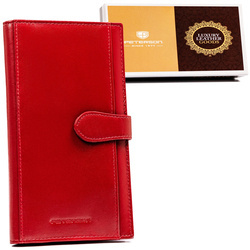 Leather wallet RFID PETERSON PTN RD-49-GCL