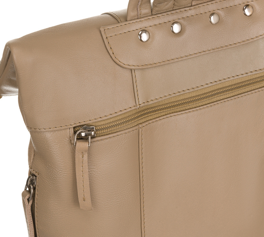 Leather bagpack PETERSON PTN PLE-369-SNC