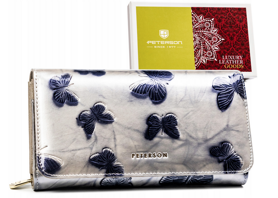 Leather wallet RFID PETERSON PTN 421077-BF