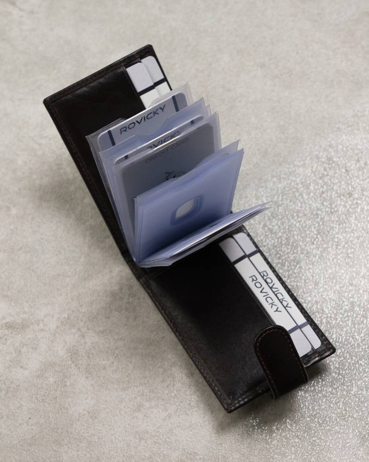 Leather card wallet TW-02-RVT