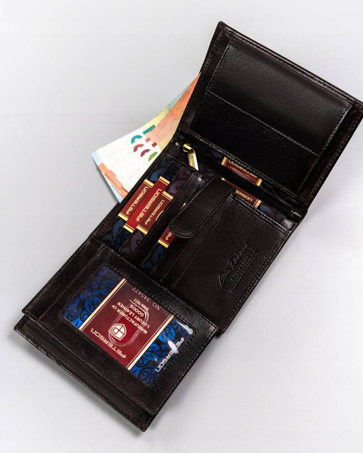 Leather wallet RFID PETERSON PTN 22307-VT