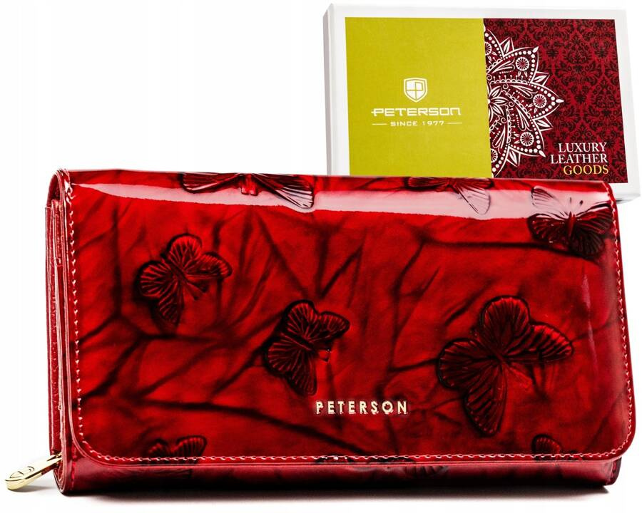 Leather wallet RFID PETERSON PTN 421077-BF