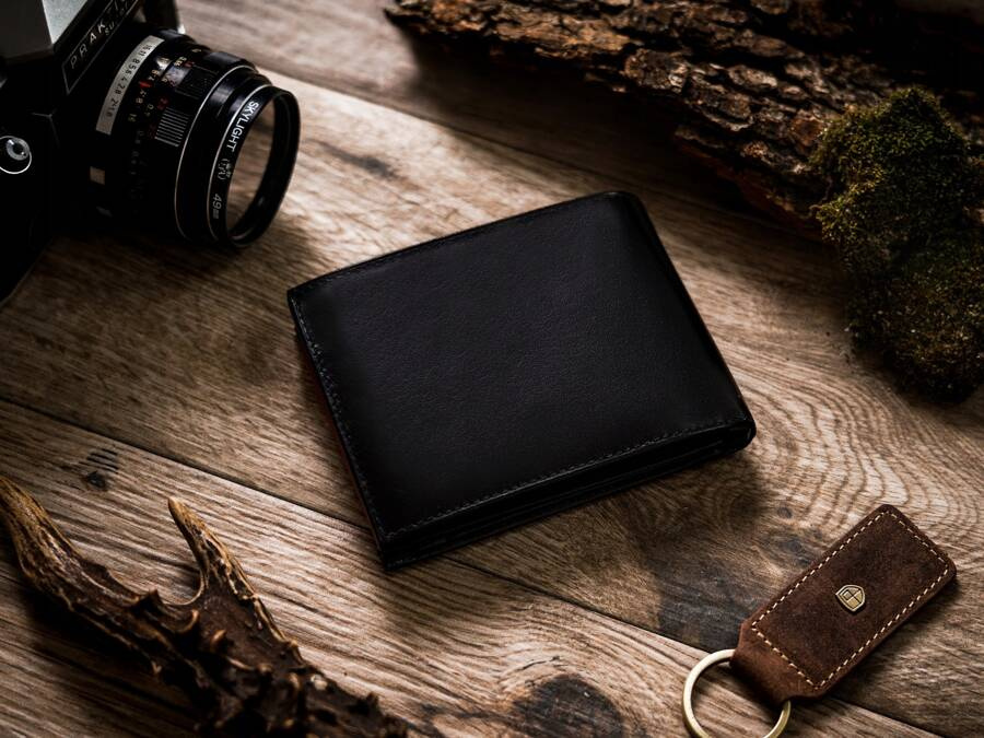 Leather wallet RFID PETERSON PTN 304.01 2-1-1