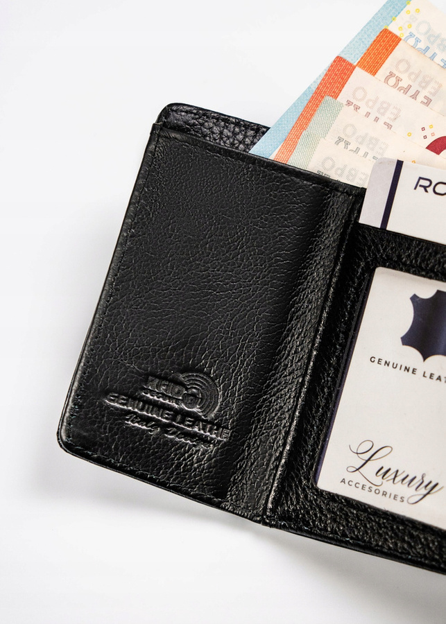 Leather wallet RFID LORENTI 55287-SBR