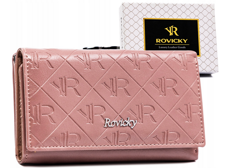 Leather & leatherette wallet RFID ROVICKY RPX-23-PMT