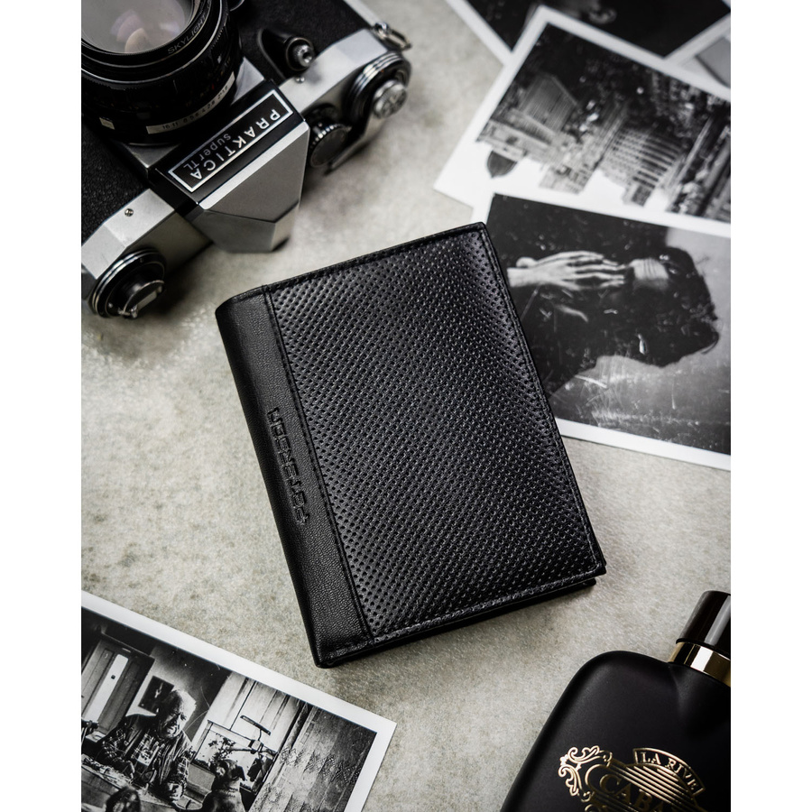 Leather wallet RFID PETERSON PTN N4-DOT