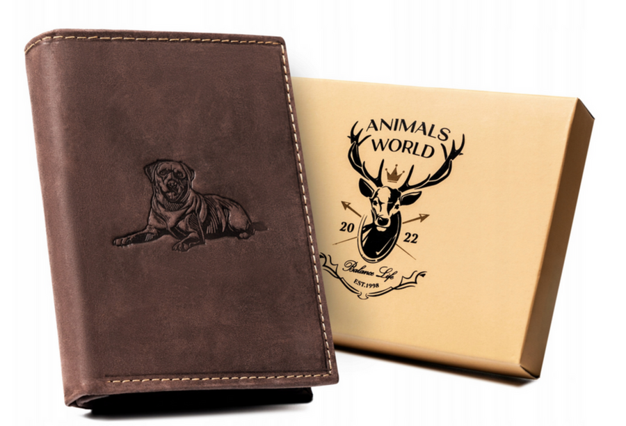 Leather wallet RFID ALWAYS WILD N4-CHM-DOG