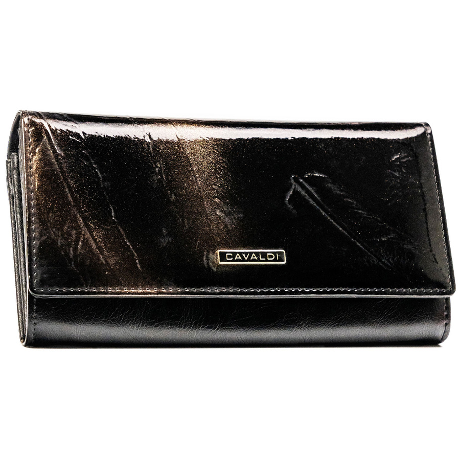 Leather & leatherette wallet RFID 4U CAVALDI PN24-YM-BL