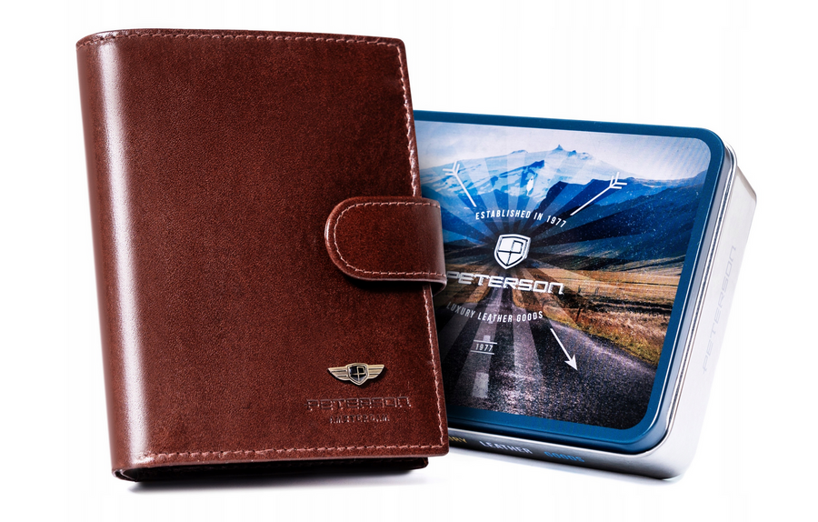 Leather wallet RFID PETERSON PTN 22308L-VT