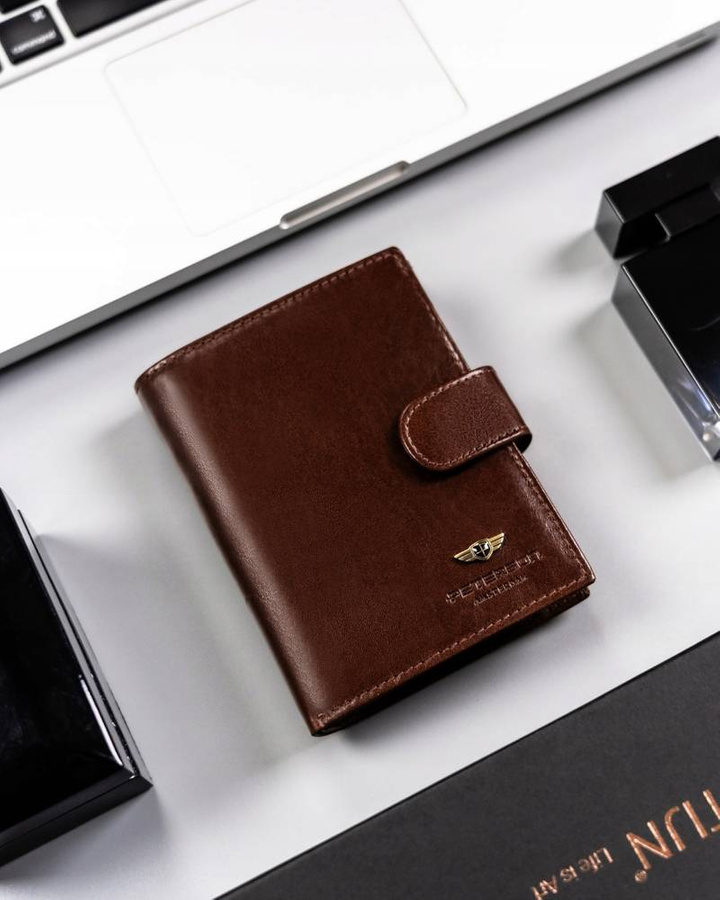 Leather wallet RFID PETERSON PTN 22308L-VT