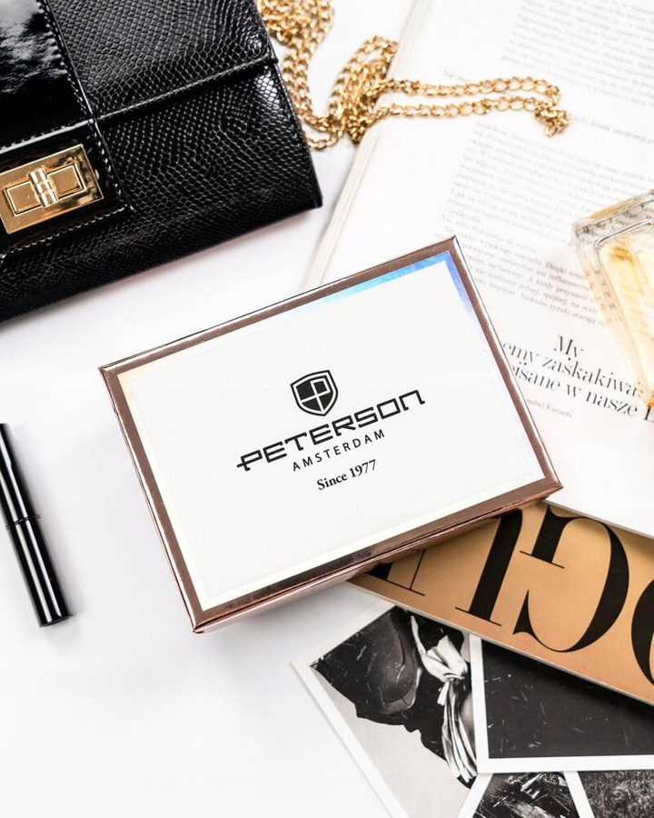 Leatherette wallet RFID PETERSON PTN 003-HRH