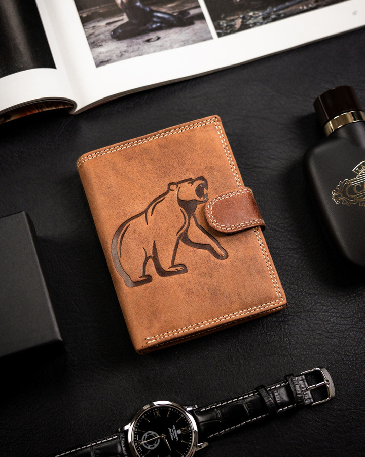 Leather wallet RFID ALWAYS WILD N4L-CHM-BEAR 