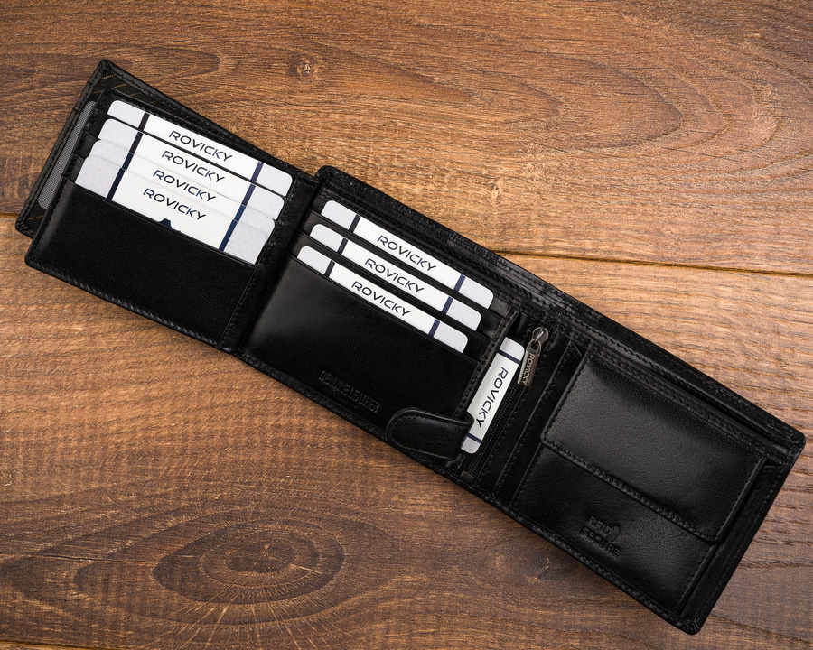 Leather wallet RFID ROVICKY CPR-992-BAR