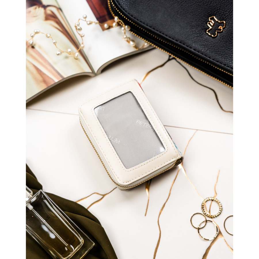 Leather and leatherette wallet RFID PETERSON PTN PX33-PF1