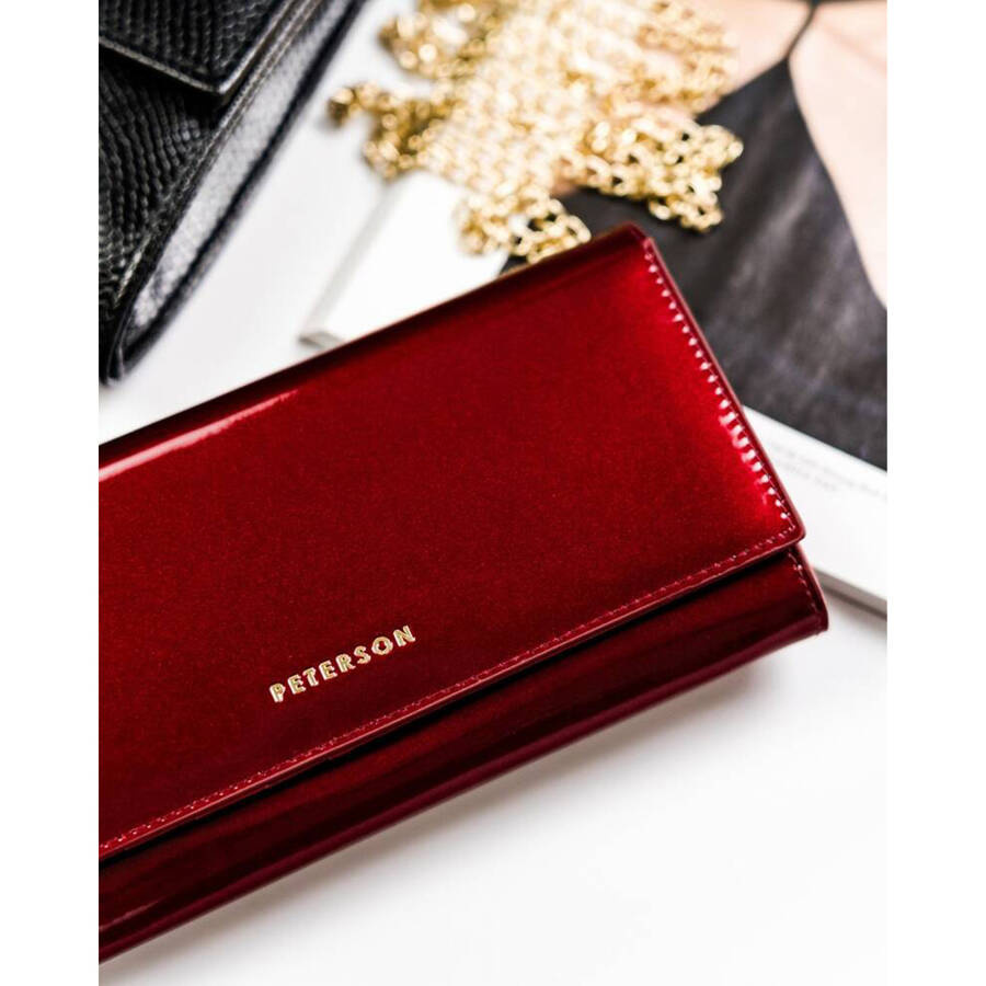 Leather wallet RFID PETERSON PTN BC-409