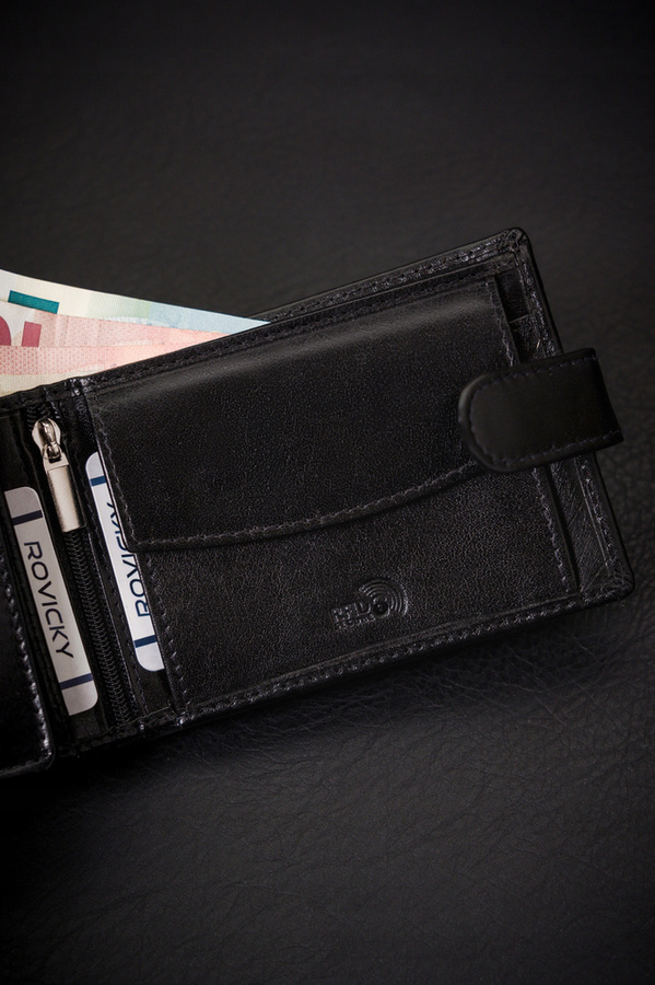 Leather wallet RFID ROVICKY RV-7680286-L-BCA-460