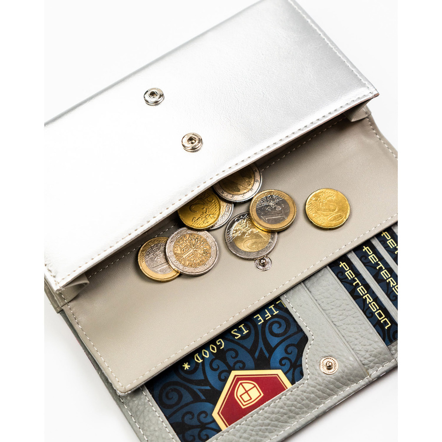 Leather+leatherette wallet RFID PETERSON PTN PX22-1-NPK