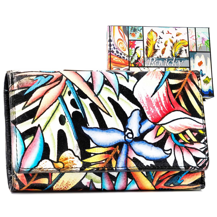 Leather wallet RFID ROVICKY R-N55020-ART