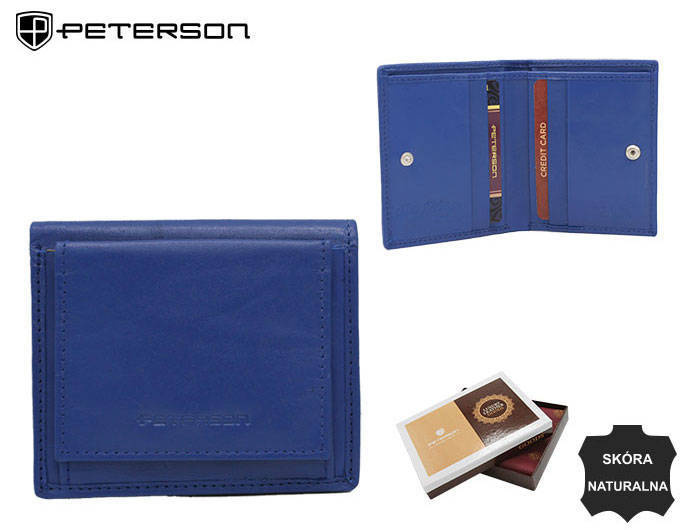 Leather wallet RFID PETERSON PTN RD-220-MCL