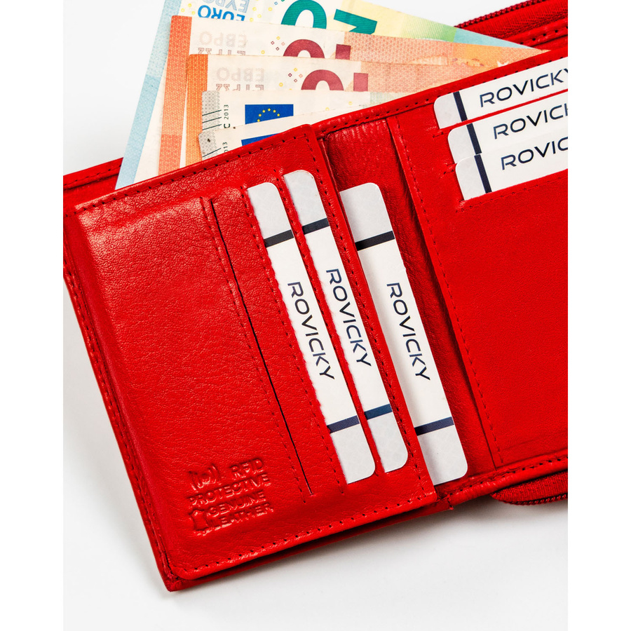 Leather wallet RFID ROVICKY R-DLL2-NCD-BL