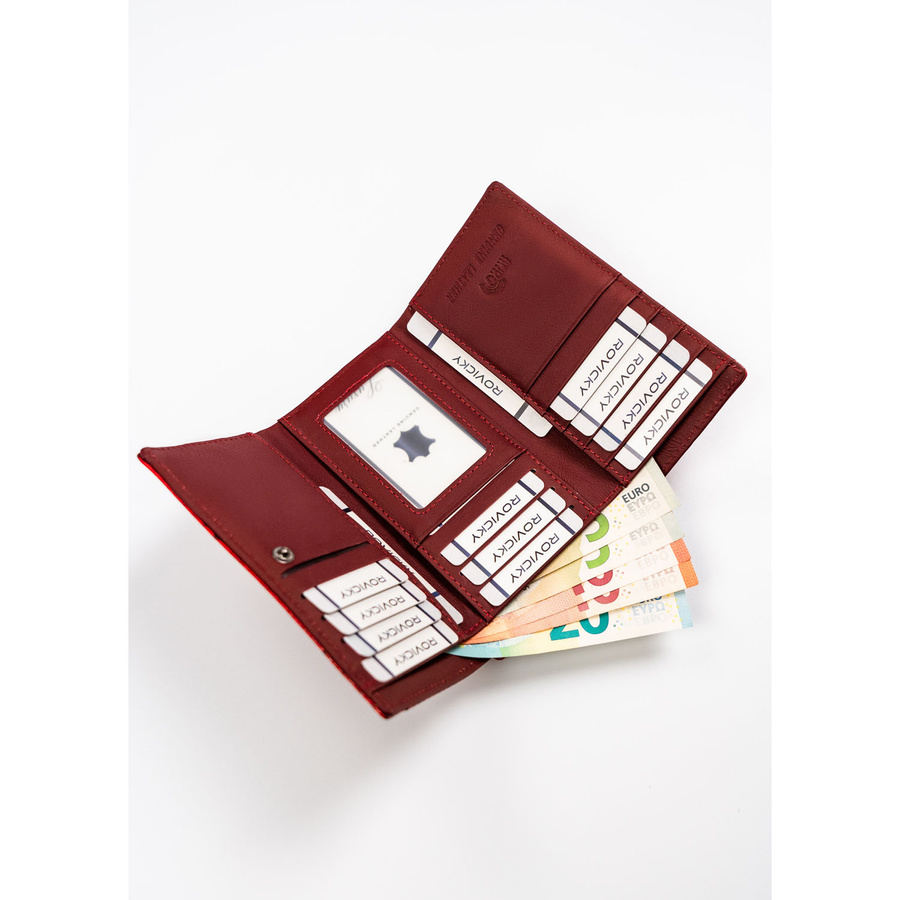 Leather wallet 4U CAVALDI PX23-DNH-BL-RED