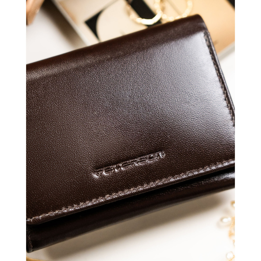 Leather wallet RFID PETERSON PTN RD-17-NGV