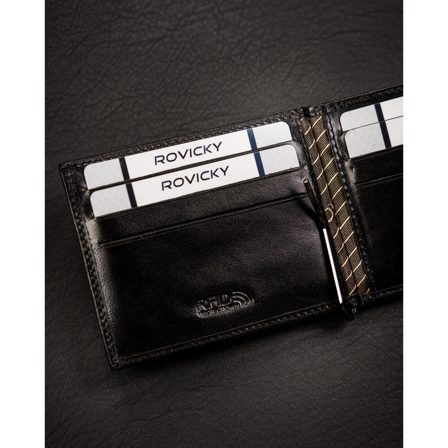 Leather wallet RFID ROVICKY CPR-13-NBAR