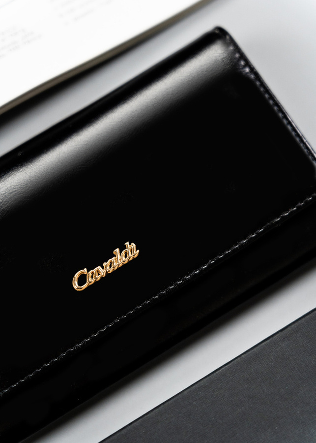 Leather & leatherette wallet RFID 4U CAVALDI PX22-20-BL