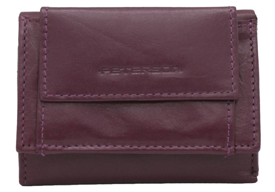 Leather wallet RFID PETERSON PTN RD-240-MCL